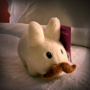 moustachebunny Plush bunny with moustache
